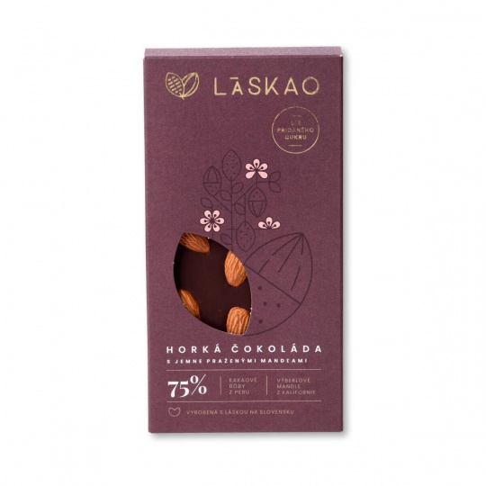 LASKAO 75% Hořká čokoláda s mandlemi